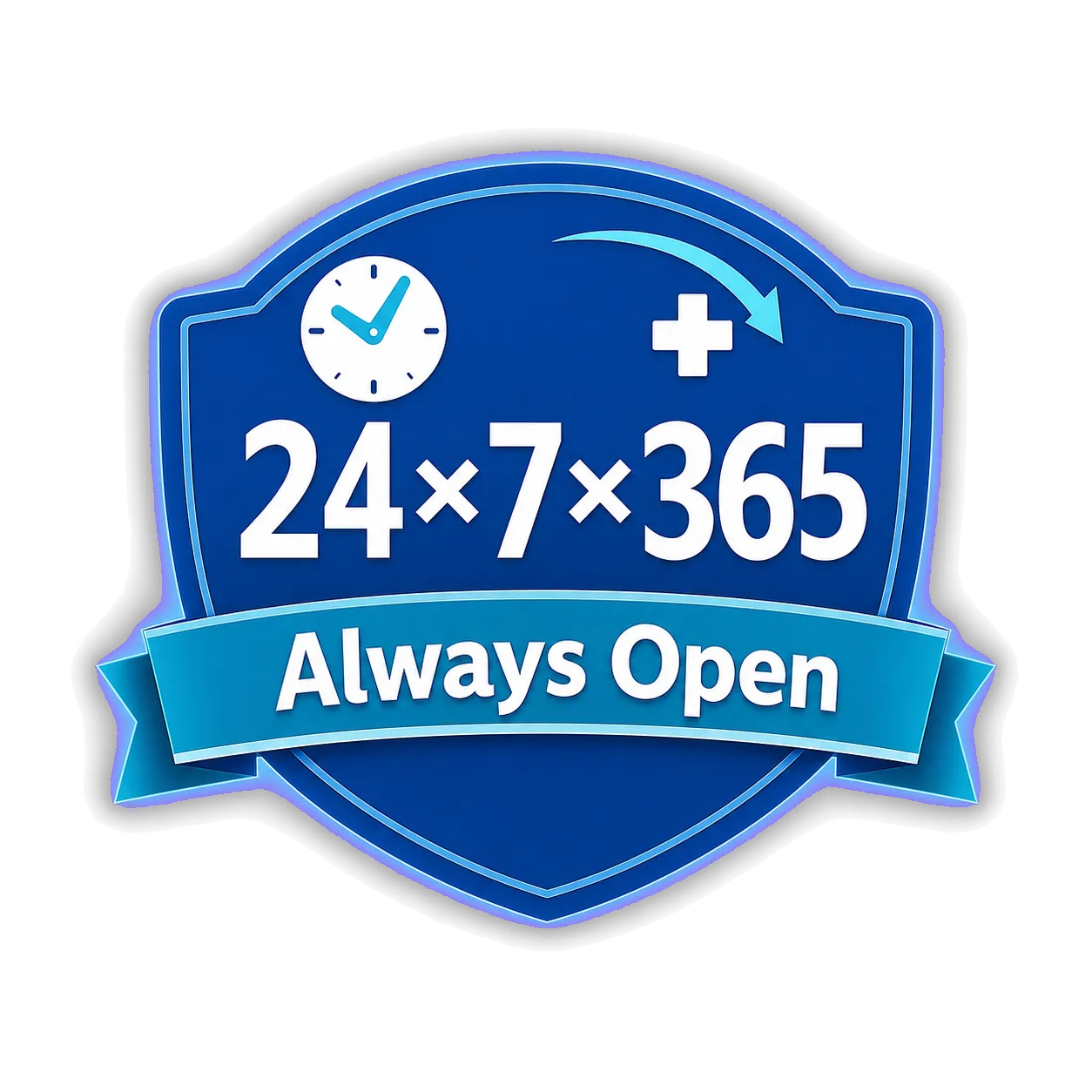 24 by 7 by 365, always open